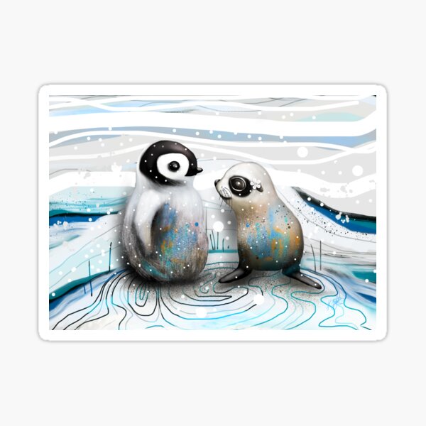 Item preview, Penguin Chick and Baby Seal designed and sold by Karin Taylor.