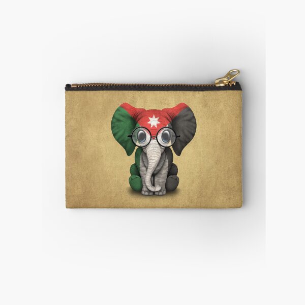 Item preview, Baby Elephant with Glasses and Jordanian Flag designed and sold by JeffBartels.