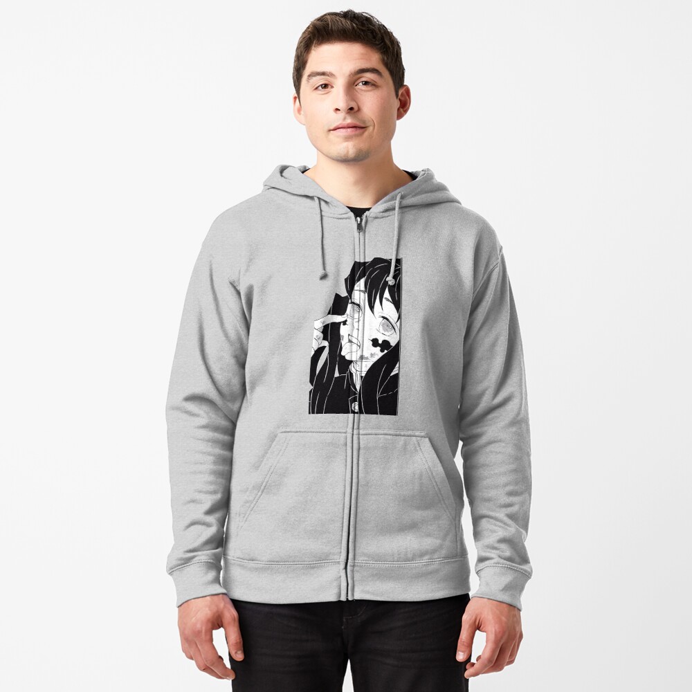  Muichiro Demon Slayer Manga  Cap Zipped Hoodie  by joojlia 