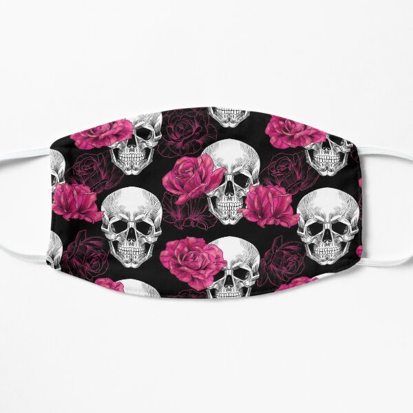 Roses and Skulls Flat Mask