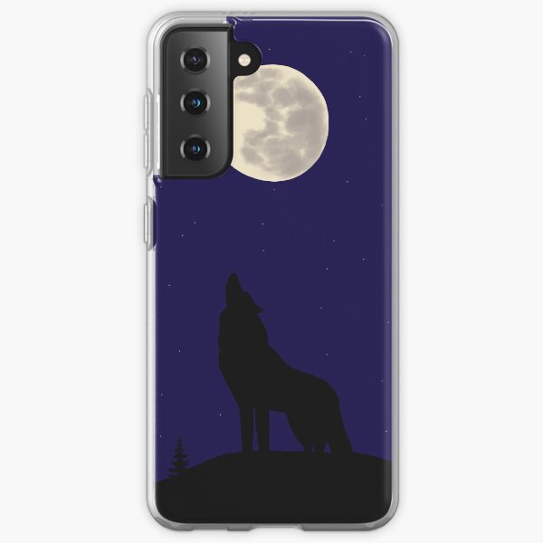 Wolf Howling at Moon Samsung Galaxy Soft Case