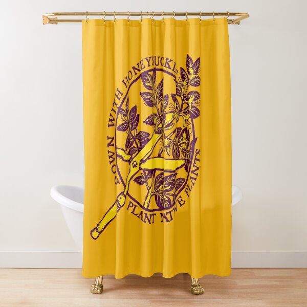 Down With Honeysuckle Shower Curtain