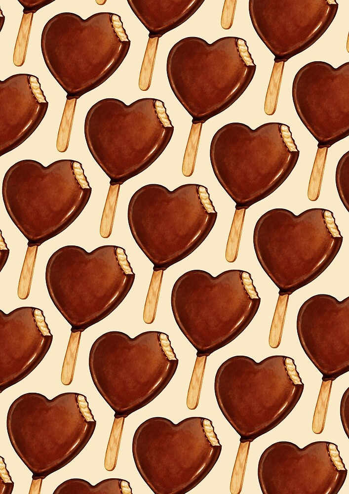 "Heart Ice Cream Pattern" by Kelly Gilleran | Redbubble
