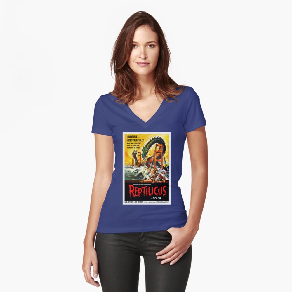Item preview, Fitted V-Neck T-Shirt designed and sold by MovieVigilante.