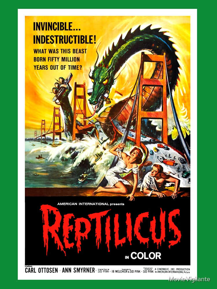 Thumbnail 7 of 7, Classic T-Shirt, Reptilicus designed and sold by MovieVigilante.