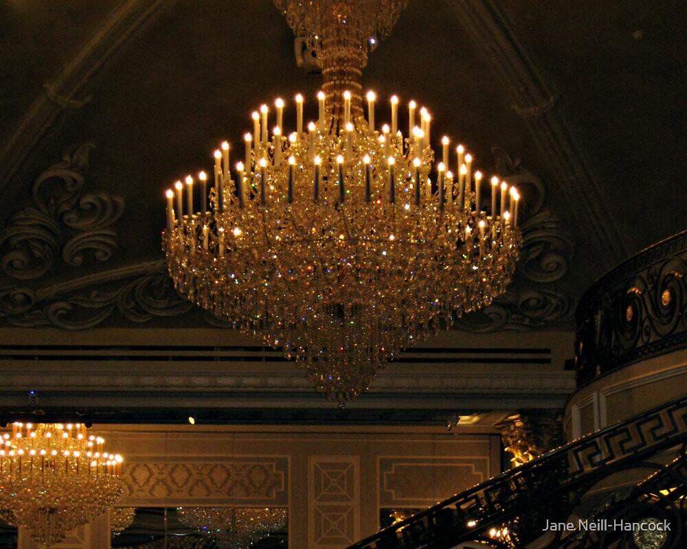 "Grand Chandelier in the Ballroom, The Garfield NJ" by Jane