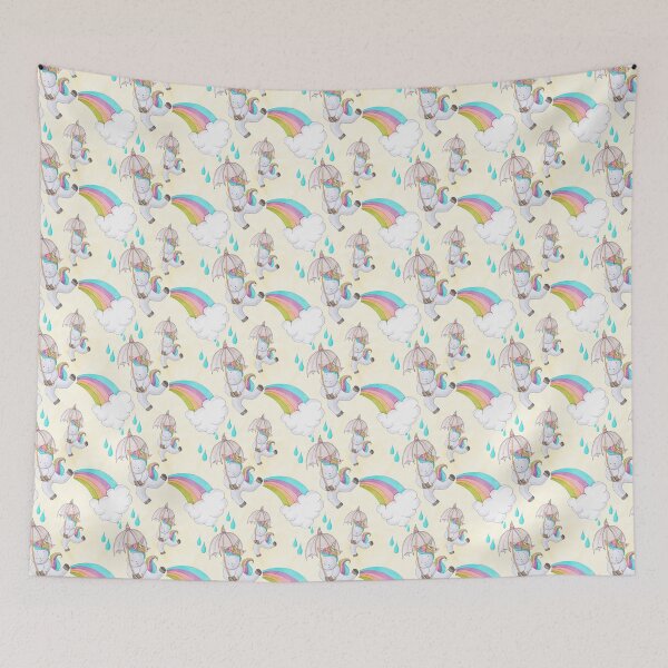 Item preview, Cute Unicorn Rainbow Pastel | Adorable Unicorns | Rainy Day Umbrella  | Pretty Face Masks Dust Masks  designed and sold by rdorsey8.