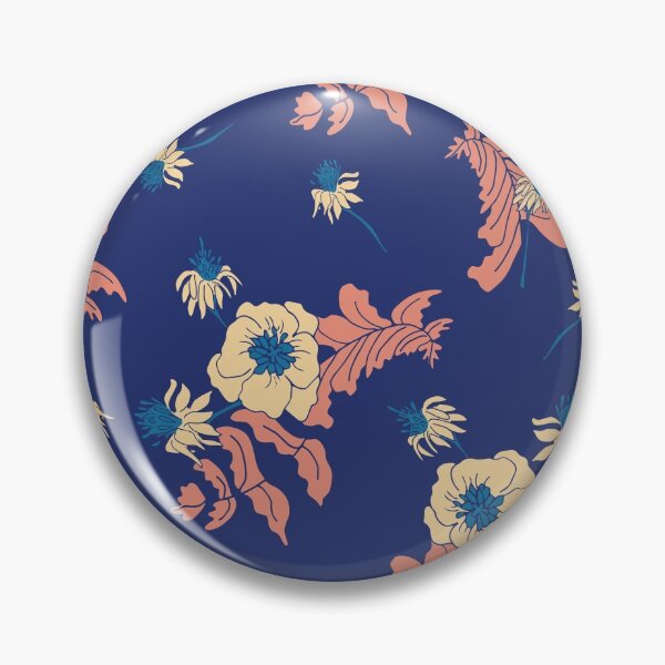 Item preview, Flowers and Blossoms Blue and Pink Surface Pattern Design designed and sold by DeLislesRT.