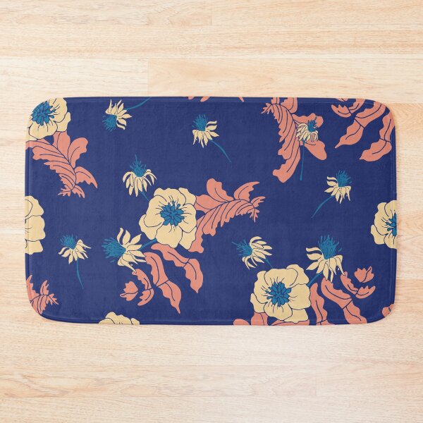 Item preview, Flowers and Blossoms Blue and Pink Surface Pattern Design designed and sold by DeLislesRT.
