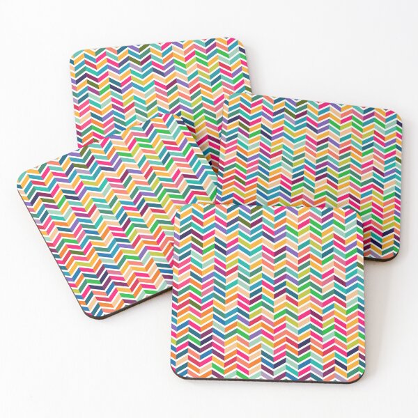 Aperçu de l'œuvre Abstrait Herringbone Multicolor créée et vendue par Ziya Blue.