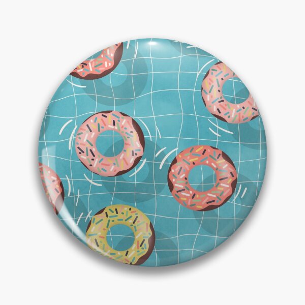 Item preview, Chocolate Donut floats in the Summer Pool designed and sold by Lidiebug.