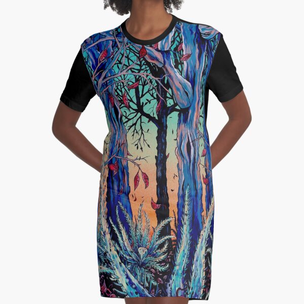 An Unusual Place Graphic T-Shirt Dress