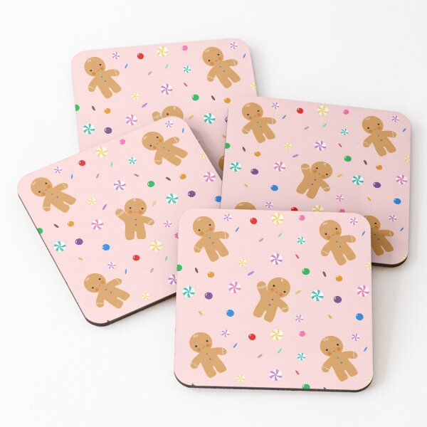 Item preview, Gingerbread Candy pattern - pink designed and sold by Franilla Bean.