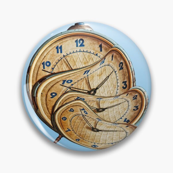 Item preview, Surreal Alarm clock transforming and thawing in blue water ripples. designed and sold by IaroslavB.
