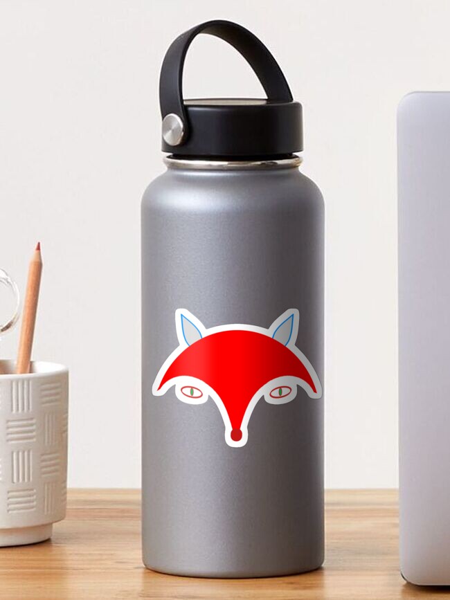 Thumbnail 1 of 3, Sticker, Red Fox (White) designed and sold by Vk91art.