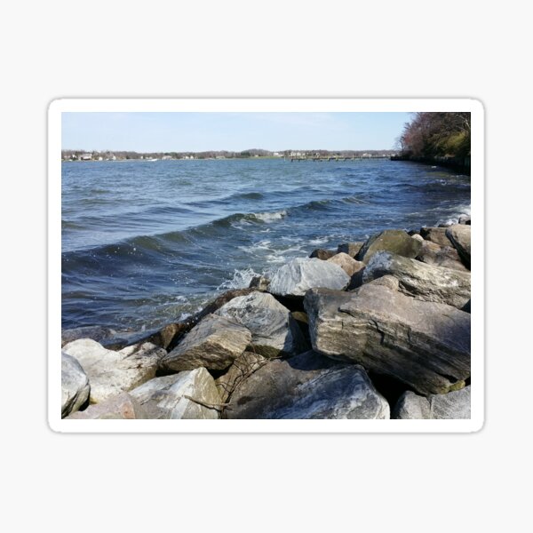 South River on the Rocks, Version 3 Sticker