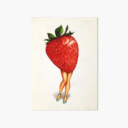 Fruit Stand - Strawberry Girl Art Board Print