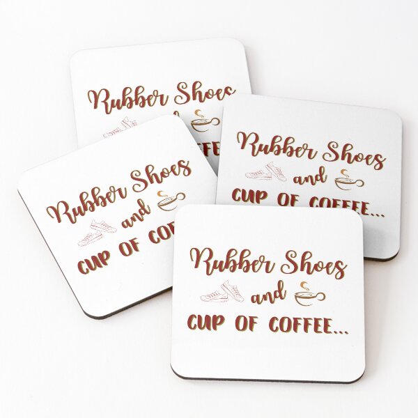 Item preview, Rubber Shoes and Cup of Coffee Merch designed and sold by RunningNCoffee.