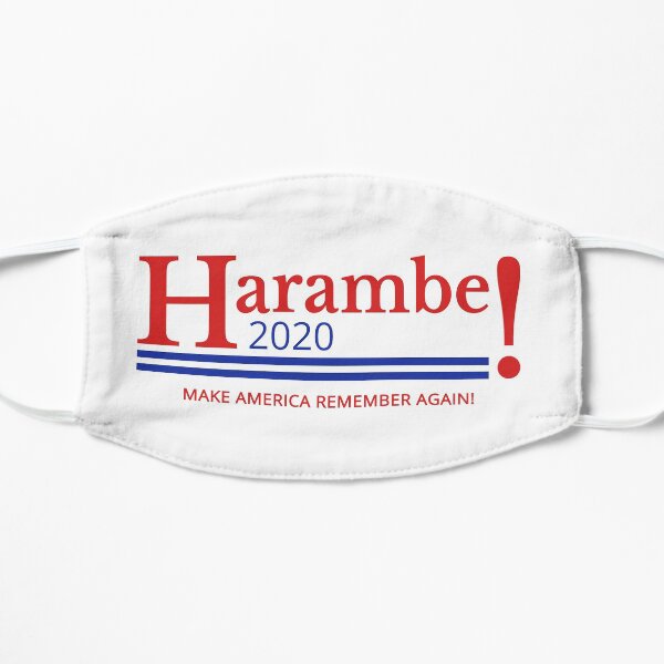 Harambe for President Logo 2020 Flat Mask