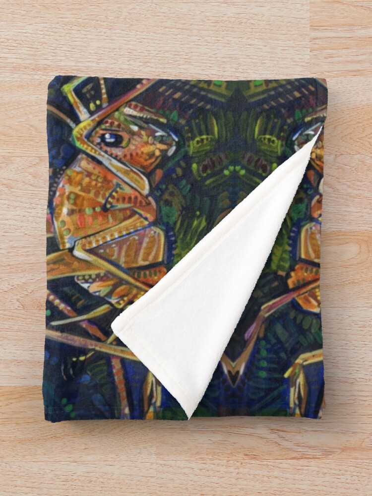 Alternate view of Asian Camel Cricket Painting - 2017 Throw Blanket