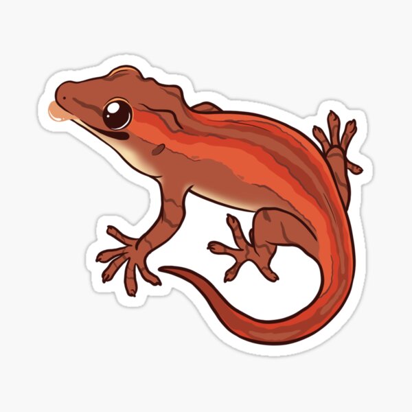 Red Stripe Gargoyle Gecko Sticker by NekoGekko.