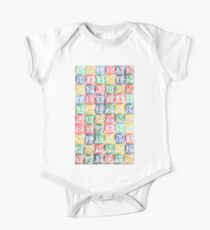 Children's Blocks One Piece - Short Sleeve