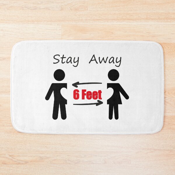 Item preview, Stay 6 feet away With Man And Women Icons Social Distancing Face Cover designed and sold by MerchSpot.