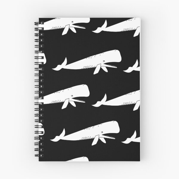 Item preview, Black and White Whale Repeat Pattern designed and sold by Meg M Studio.