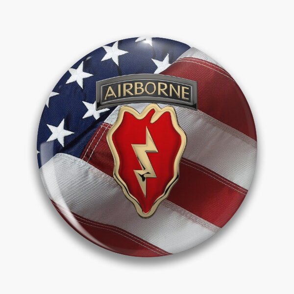 Item preview, 4th Brigade Combat Team 25th Infantry Division Airborne - 4th  I B C T  Insignia over American Flag designed and sold by Serge Averbukh Art Studio.