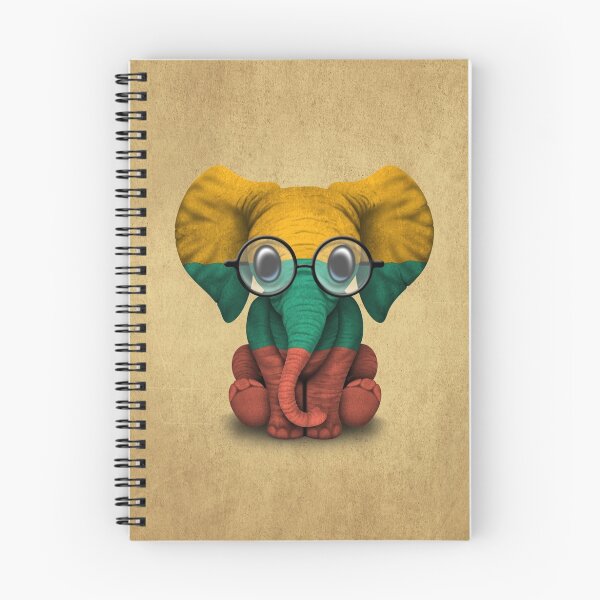 Item preview, Baby Elephant with Glasses and Lithuanian Flag designed and sold by JeffBartels.