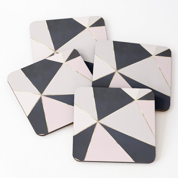 Item preview, Blush Pink Navy Blue Geometric Rose Gold Pretty | Pastel Pink & Navy Blue | Pretty Face Masks Dust Masks  designed and sold by rdorsey8.