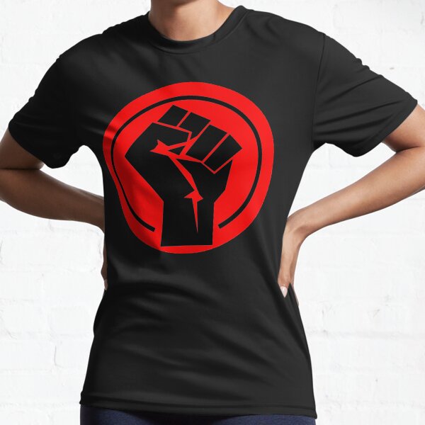 Raised Fist Kids Boys T-Shirt Red clenched Socialism Communism Symbol Sign Power