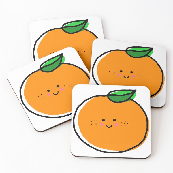 Item preview, Happy Cute Smiley Orange designed and sold by CactusQuill.