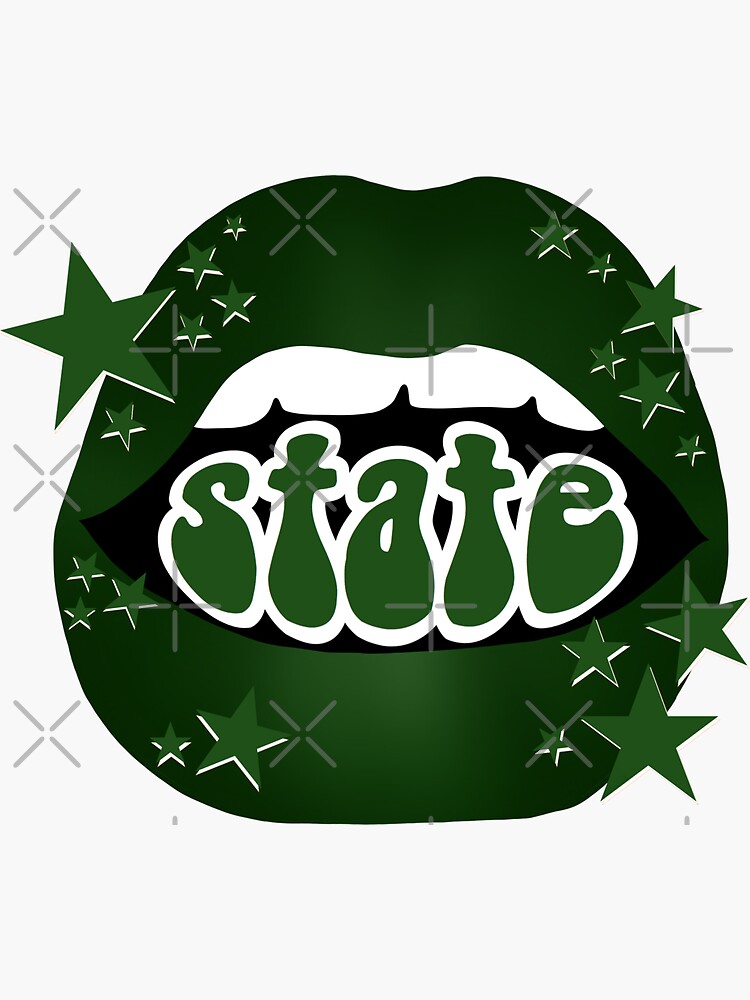 "MICHIGAN STATE LIPS" Sticker for Sale by erisullivan Redbubble