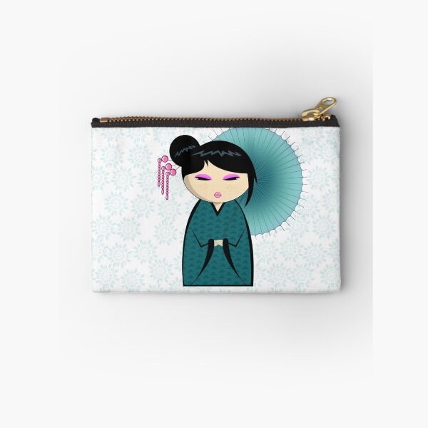 Item preview, Blue umbrella kokeshi designed and sold by pieldesign.