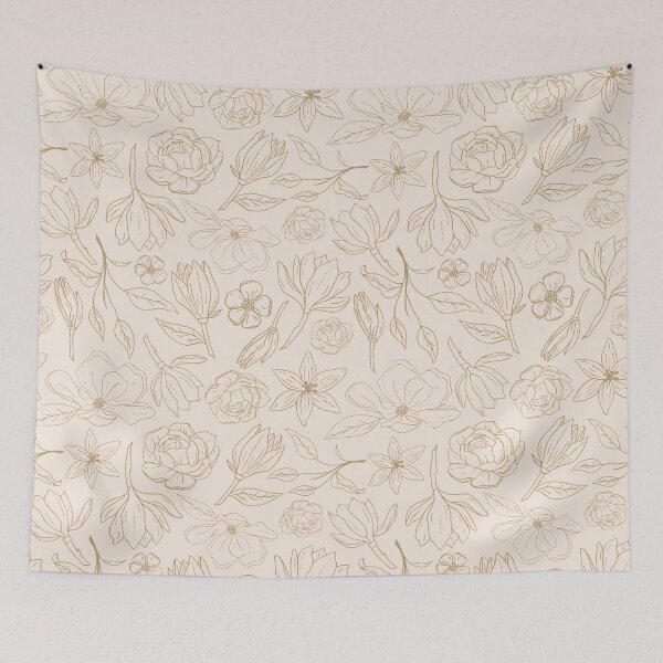 Item preview, Gold Magnolia Pattern designed and sold by Lauren Ullrich.