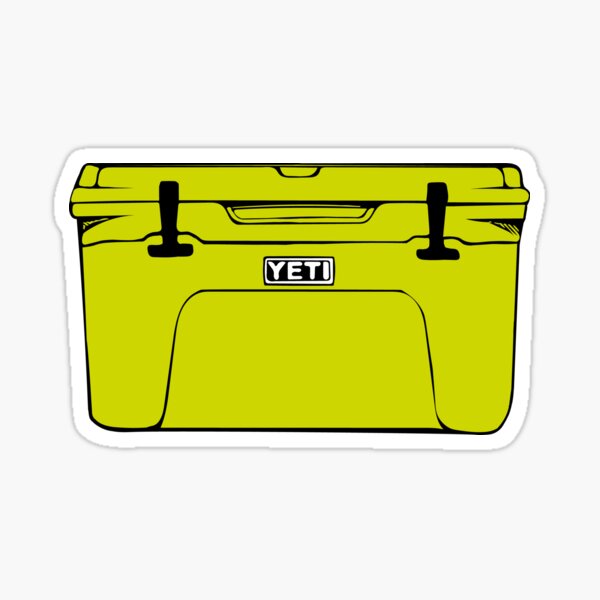 Lime Green and Black YETI Coolers Decal / Sticker 05