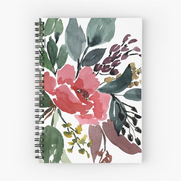 Item preview, Watercolor Pink Flower Spread designed and sold by Dani Reber.