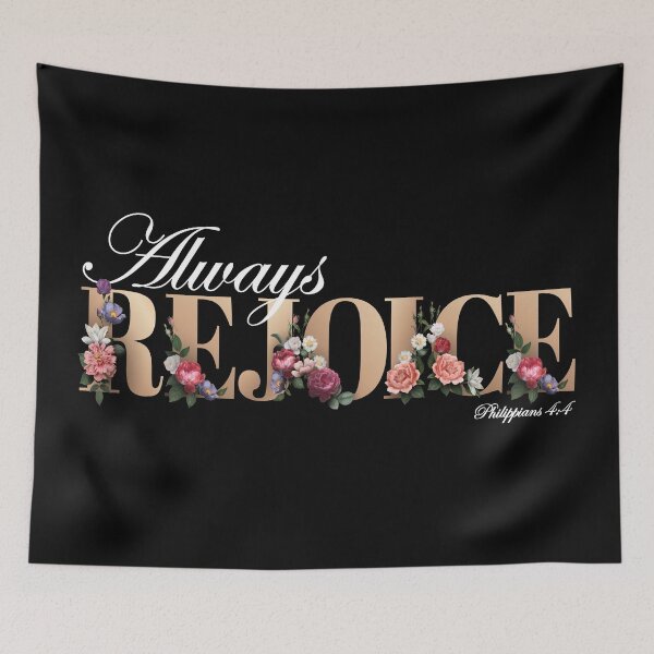 Item preview, Elegant Always Rejoice Bible verse Philippians 4:4 designed and sold by KA DESIGNS.