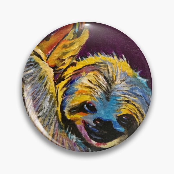 Slow Hands Sloth Painting Pin
