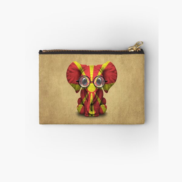 Item preview, Baby Elephant with Glasses and Macedonian Flag designed and sold by JeffBartels.