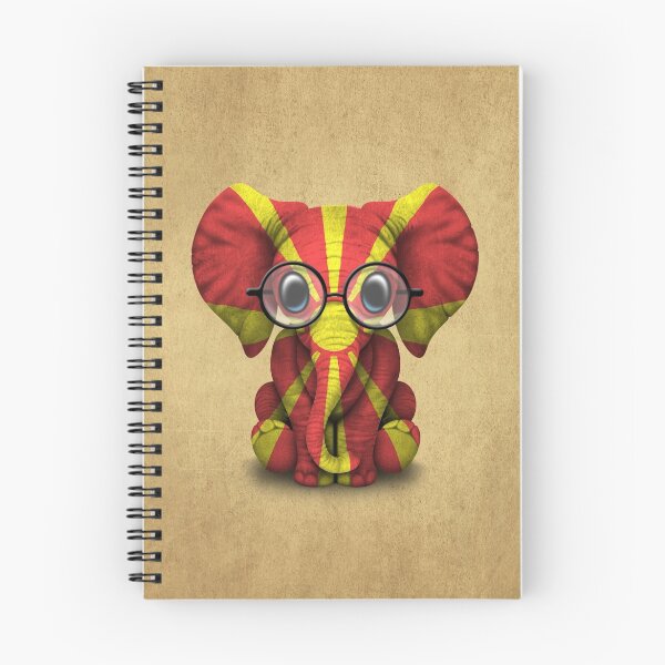 Item preview, Baby Elephant with Glasses and Macedonian Flag designed and sold by JeffBartels.