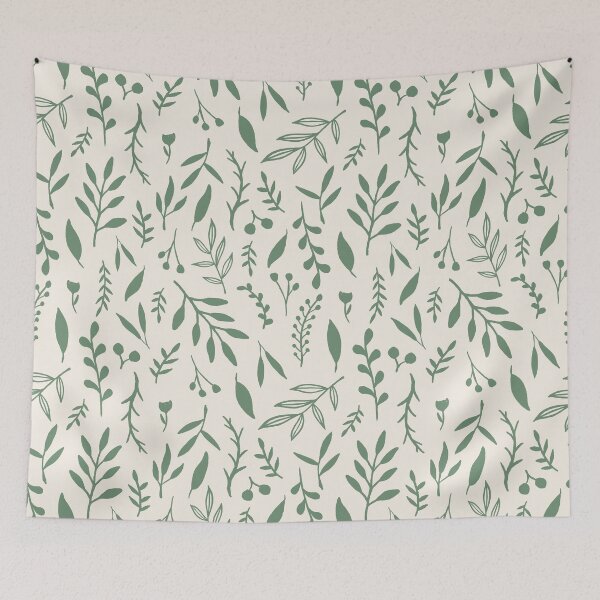 Item preview, Green Falling Leaves Pattern designed and sold by Lauren Ullrich.