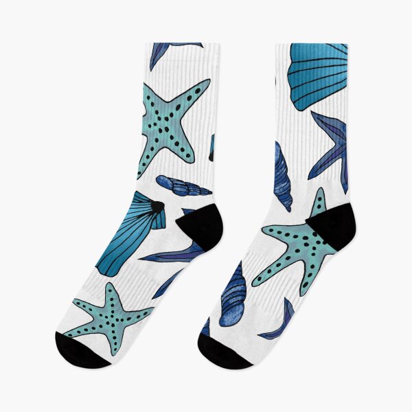 Item preview, Beach Starfish and Shells Surface Pattern Design designed and sold by DeLislesRT.