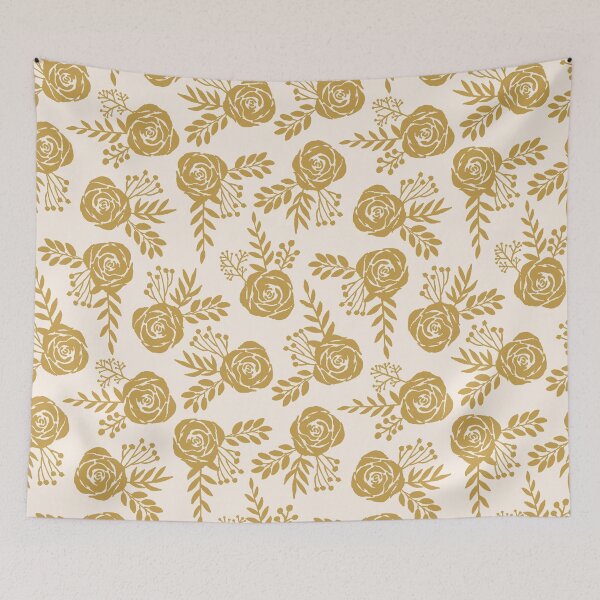 Item preview, Warm Gold Floral Pattern designed and sold by Lauren Ullrich.
