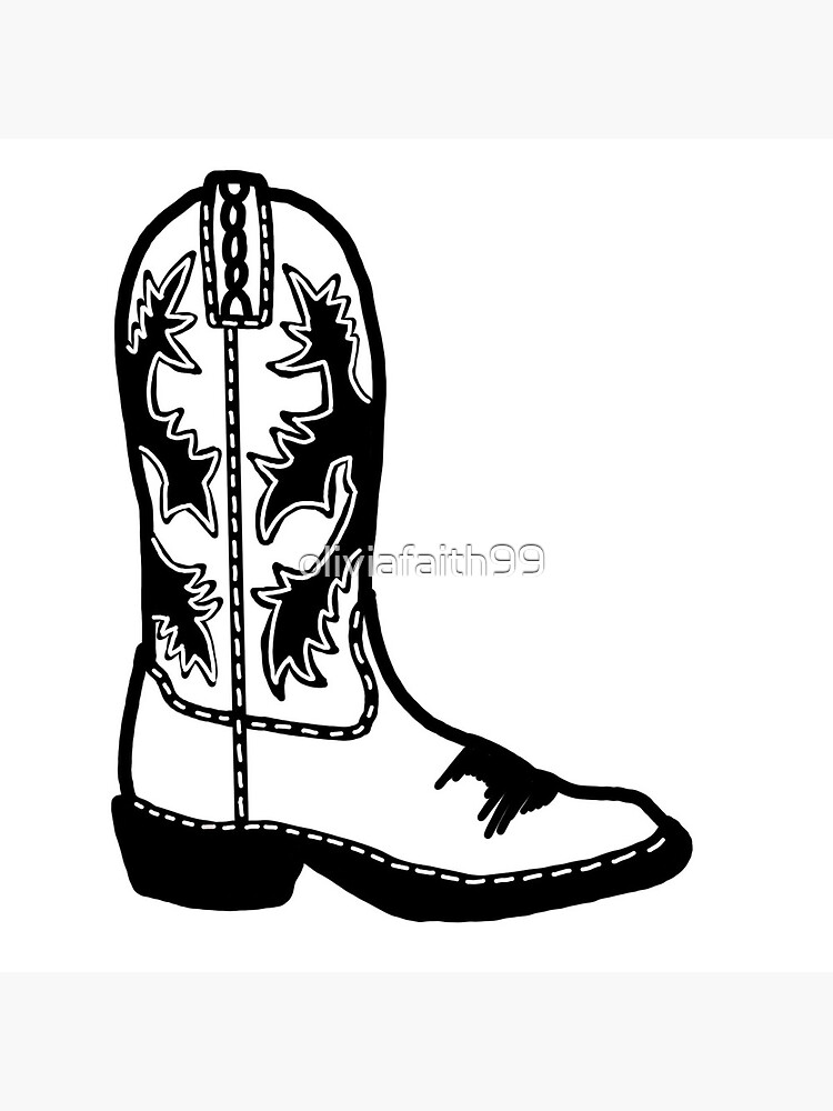 flat black cowboy boots