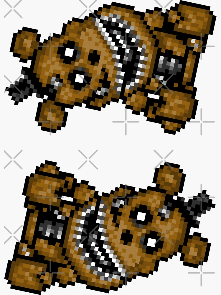 Five Nights at Freddys 4 - Nightmare Fredbear - Pixel art Sticker for Sale  by GEEKsomniac