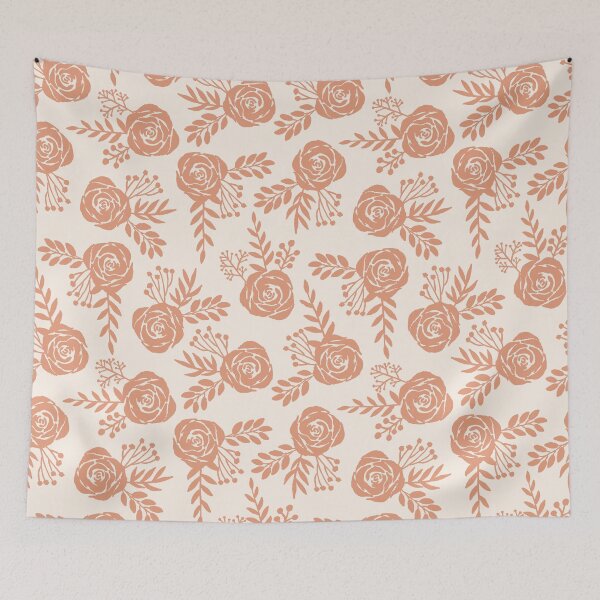 Item preview, Warm Orange Floral Pattern designed and sold by Lauren Ullrich.