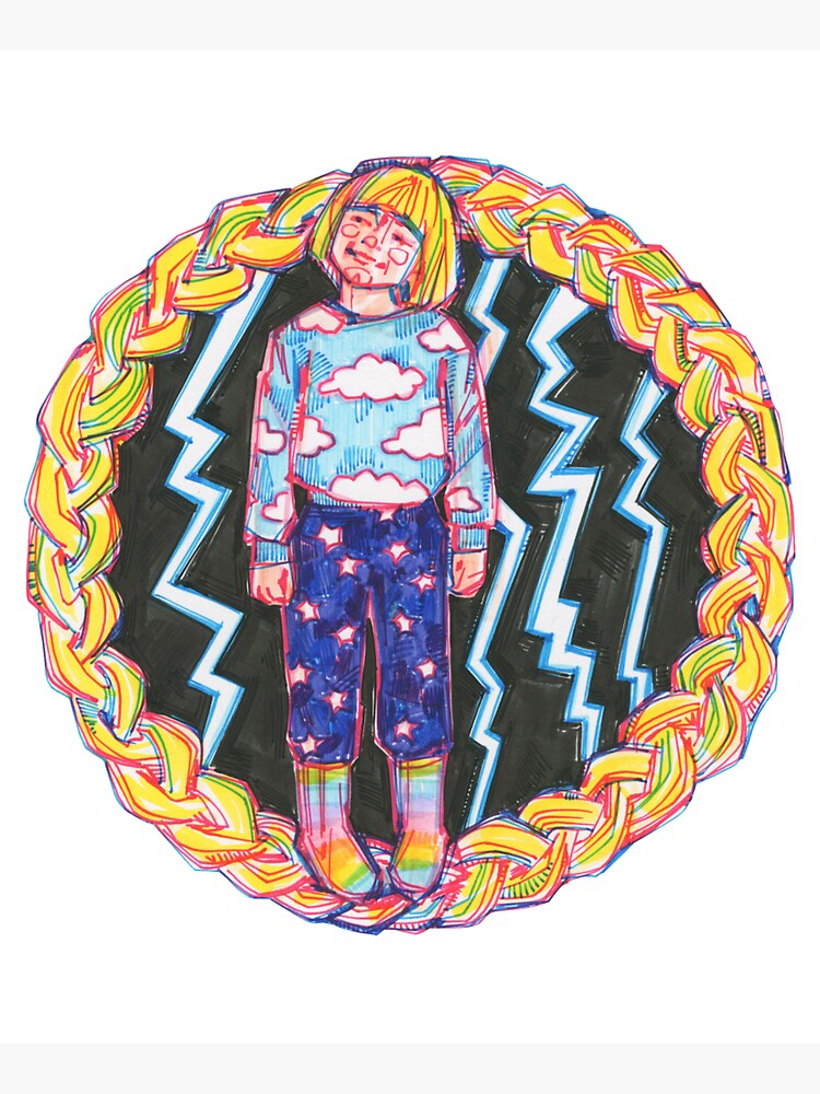 Self-portrait as a Child Drawing - 2017 by gwennpaints