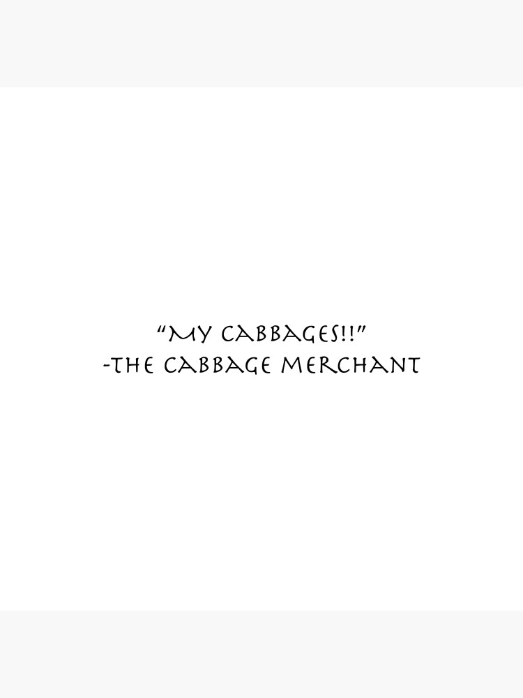 "Avatar the Last Airbender Cabbage Man Quote" Poster by RMoazzami Redbubble